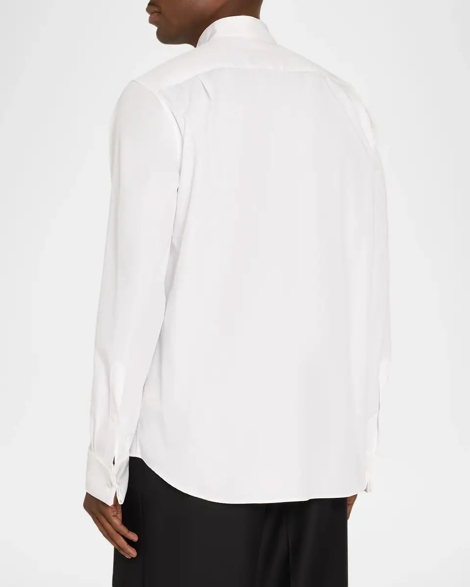 Dries Van Noten Men's Cuzy Bis Pleated French-Cuff Dress Shirt | Thumbnail 3 Dries Van Noten Men's Cuzy Bis Pleated French-Cuff Dress Shirt | Thumbnail 3
