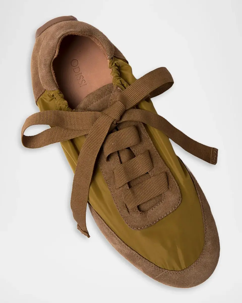 Odissì Cass Nylon and Suede Low-Top Sneakers | Thumbnail 2 Odissì Cass Nylon and Suede Low-Top Sneakers | Thumbnail 2