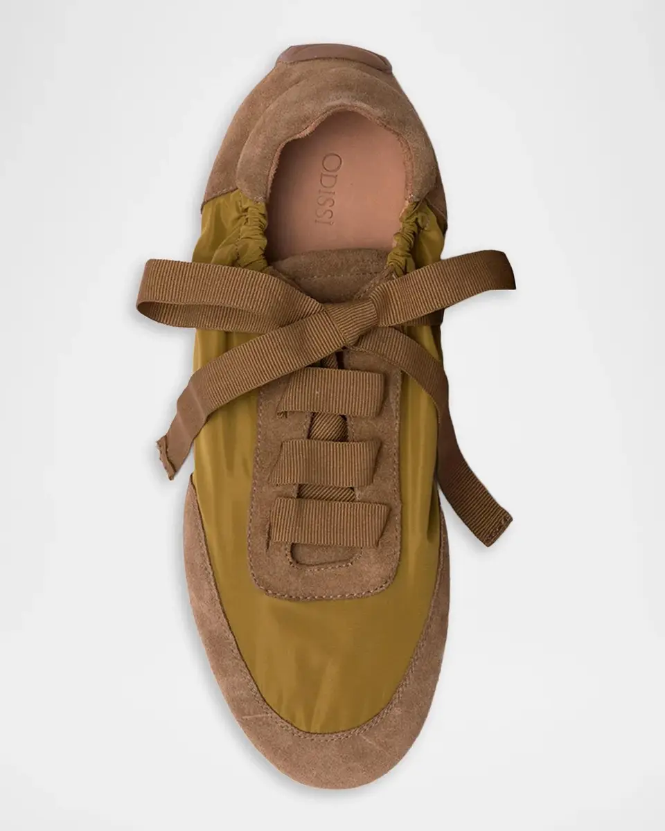 Odissì Cass Nylon and Suede Low-Top Sneakers | Thumbnail 3 Odissì Cass Nylon and Suede Low-Top Sneakers | Thumbnail 3