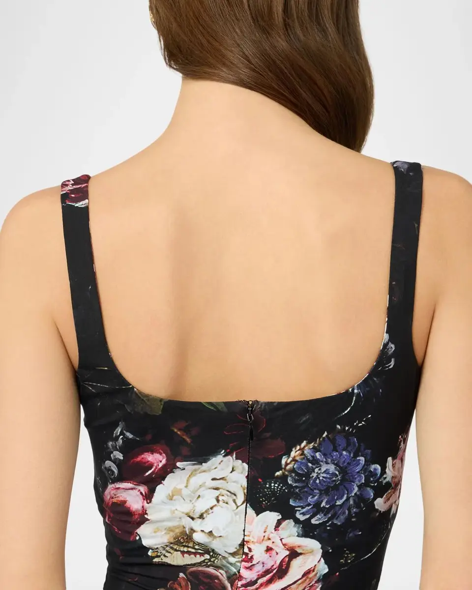 Roberto Cavalli Sleeveless Floral Bouquet Stretch Jersey Midi Dress | Thumbnail 5 Roberto Cavalli Sleeveless Floral Bouquet Stretch Jersey Midi Dress | Thumbnail 5