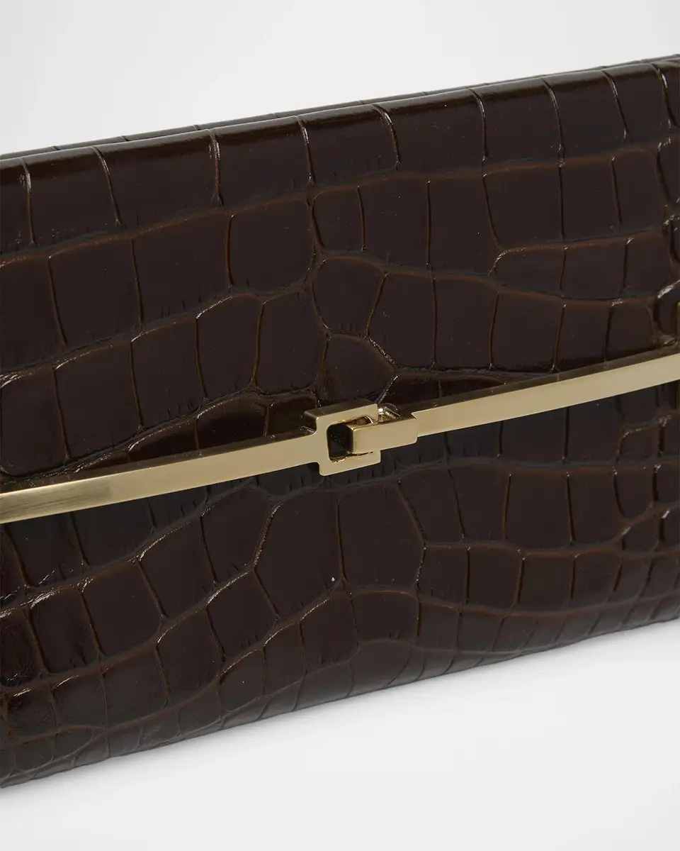 Tom Ford Arc Croc-Embossed Leather Clutch Bag | Thumbnail 6 Tom Ford Arc Croc-Embossed Leather Clutch Bag | Thumbnail 6