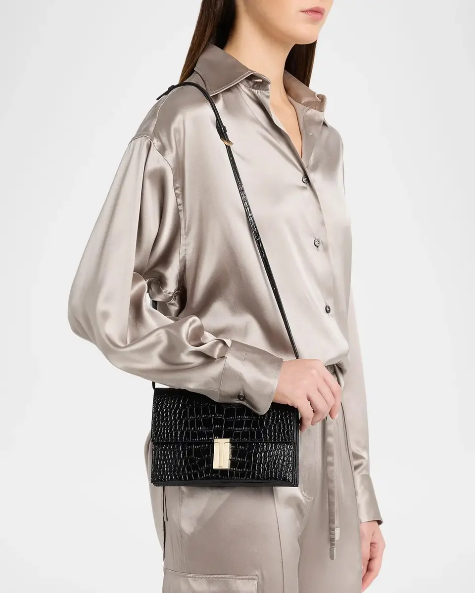 Tom Ford Mia Mini Croc-Embossed Crossbody Bag | Thumbnail 2 Tom Ford Mia Mini Croc-Embossed Crossbody Bag | Thumbnail 2