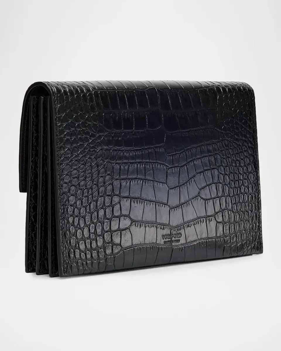 Tom Ford Mia Mini Croc-Embossed Crossbody Bag | Thumbnail 3 Tom Ford Mia Mini Croc-Embossed Crossbody Bag | Thumbnail 3