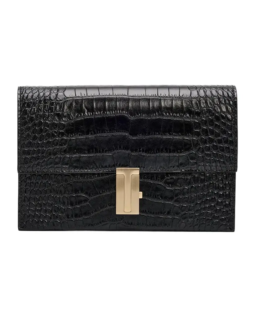 Mia Mini Croc-Embossed Crossbody Bag Mia Mini Croc-Embossed Crossbody Bag