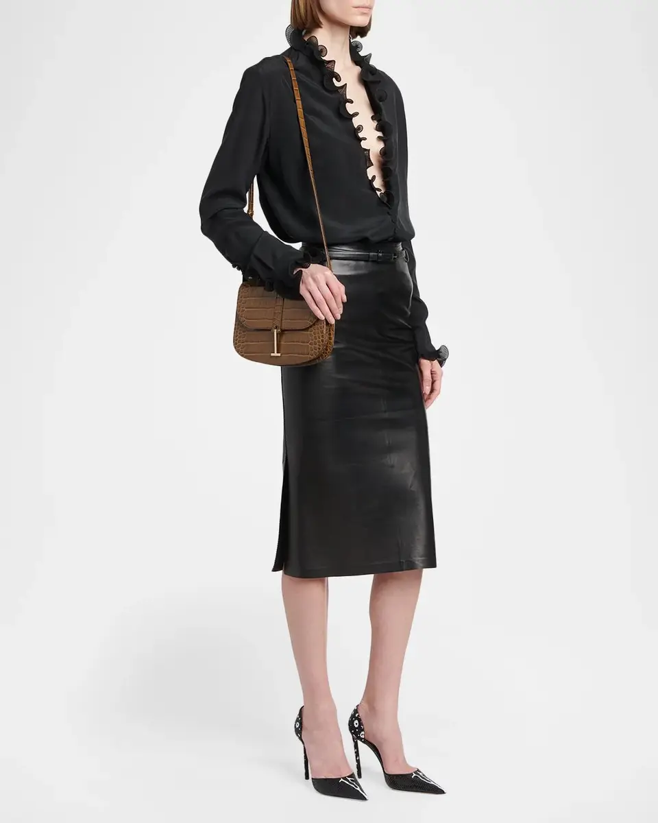 Tom Ford Kara Small Croc-Embossed Leather Crossbody Bag | Thumbnail 5 Tom Ford Kara Small Croc-Embossed Leather Crossbody Bag | Thumbnail 5