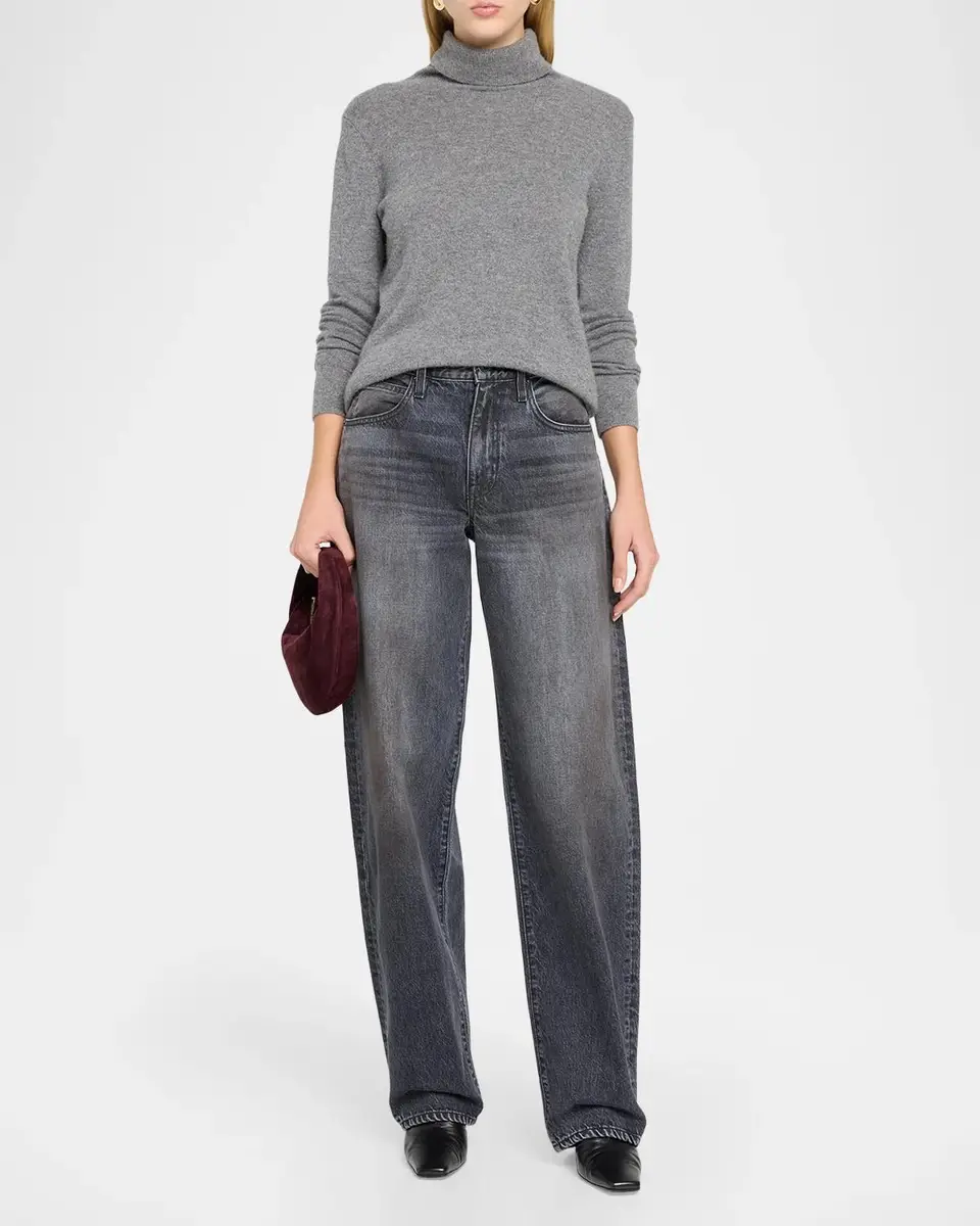 SLVRLAKE Hailey Leather-Pocket Wide-Leg Jeans | Thumbnail 2 SLVRLAKE Hailey Leather-Pocket Wide-Leg Jeans | Thumbnail 2