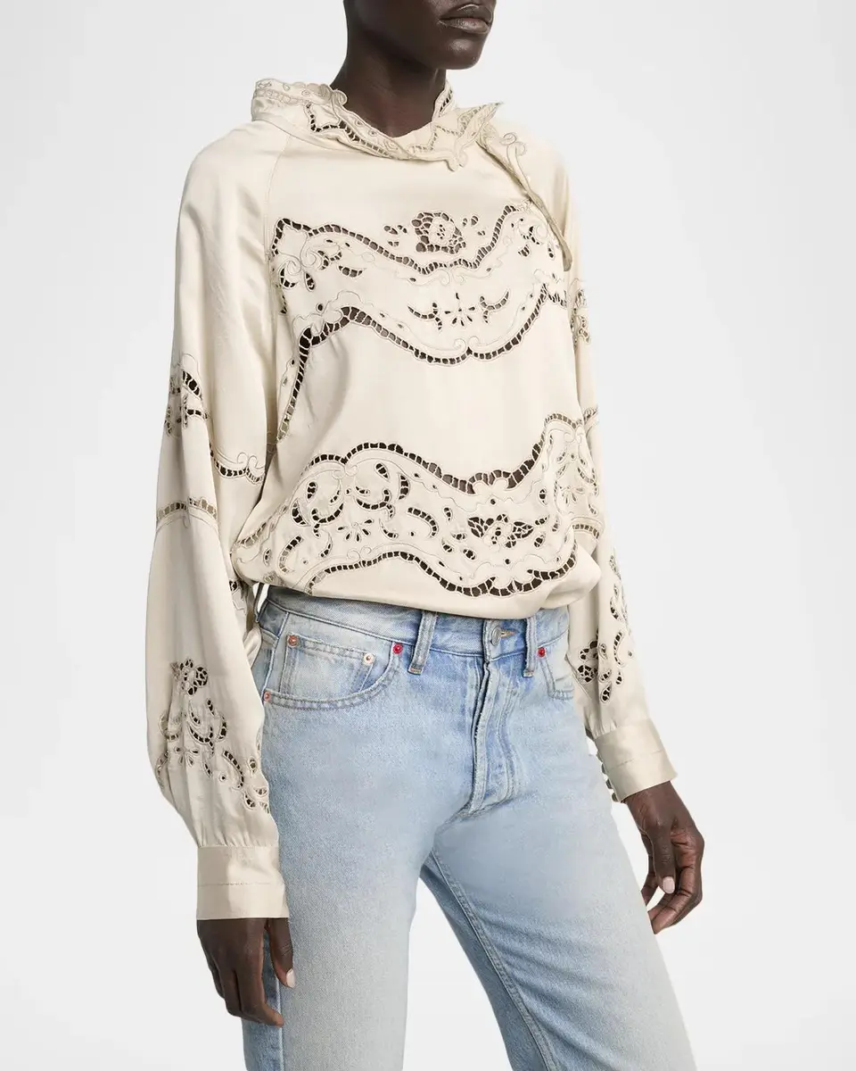Isabel Marant Enelia Silk-Blend Blouse | Thumbnail 4