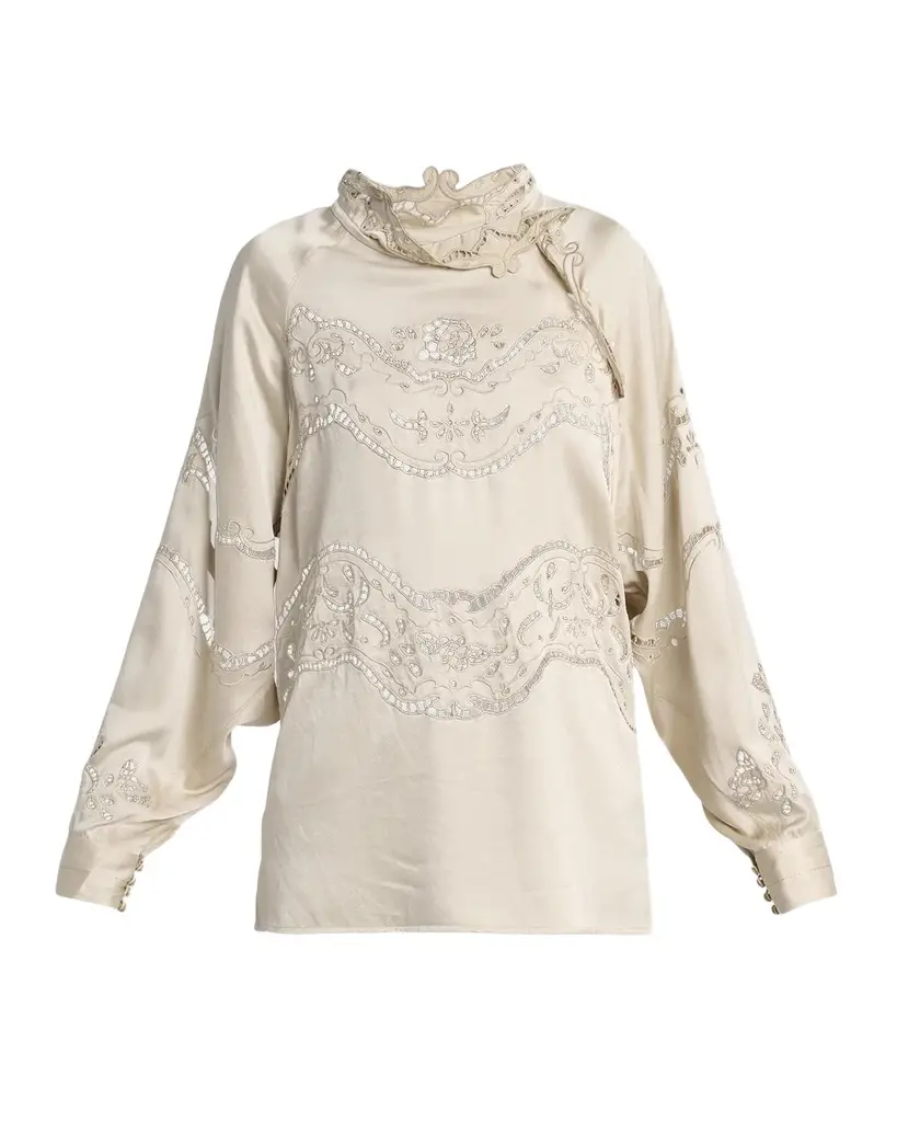 Enelia Silk-Blend Blouse Enelia Silk-Blend Blouse