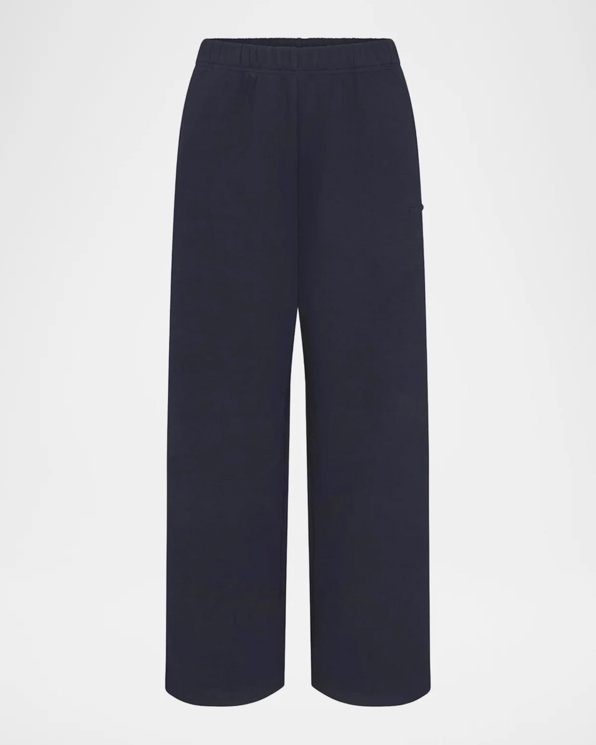Skims Cotton Fleece Classic Straight-Leg Pants