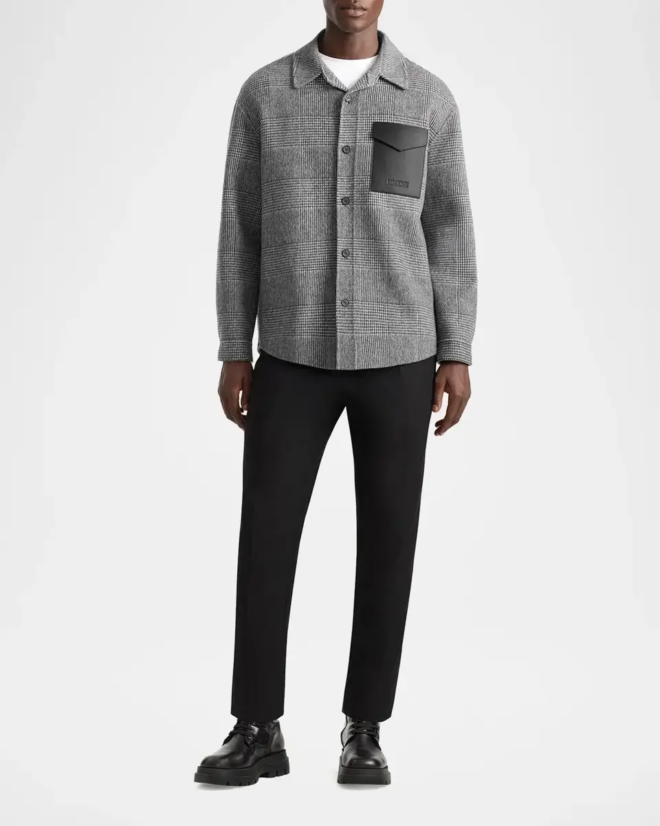 Mackage Men's Emmanuel Double-Face Wool Check Shirt Jacket | Thumbnail 2 Mackage Men's Emmanuel Double-Face Wool Check Shirt Jacket | Thumbnail 2