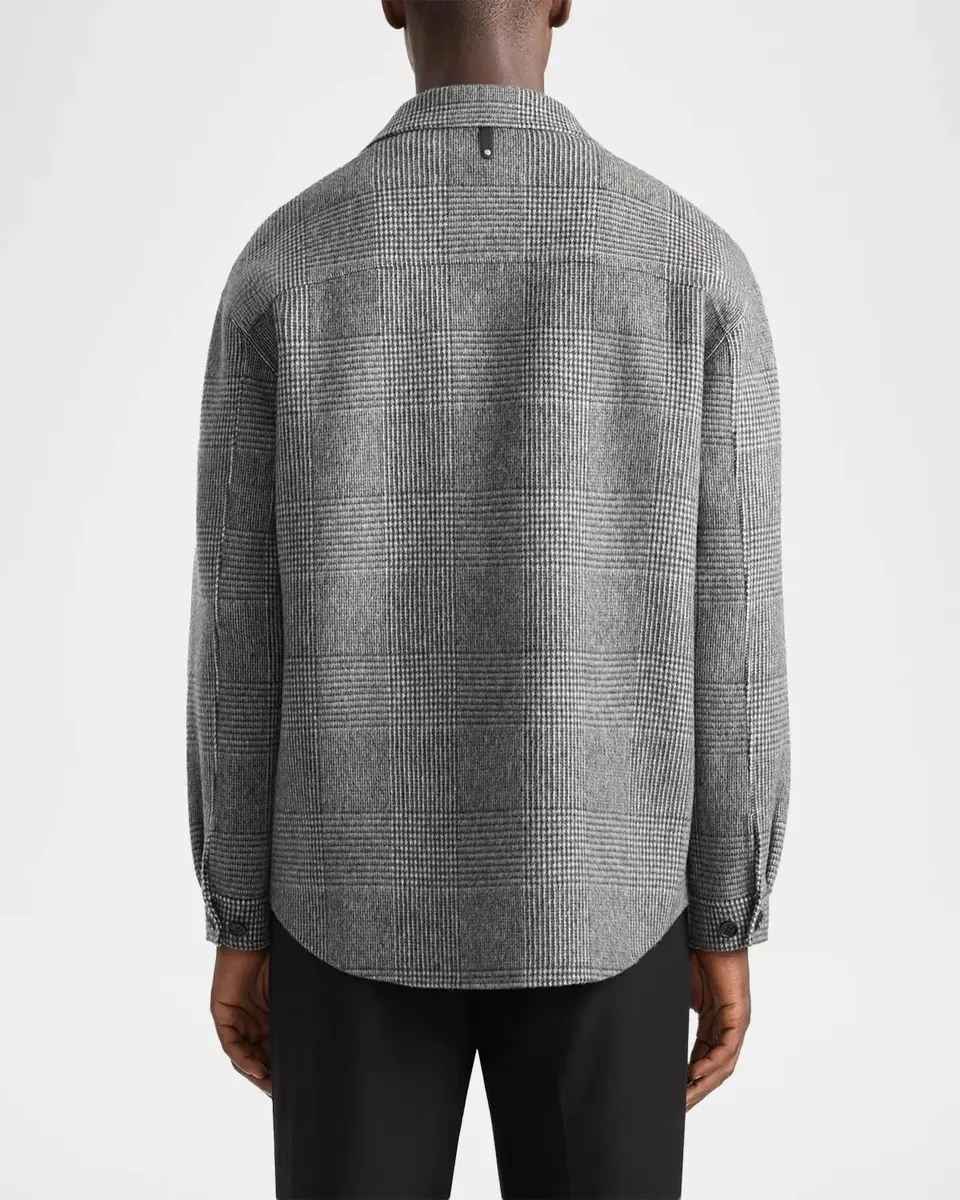 Mackage Men's Emmanuel Double-Face Wool Check Shirt Jacket | Thumbnail 3 Mackage Men's Emmanuel Double-Face Wool Check Shirt Jacket | Thumbnail 3
