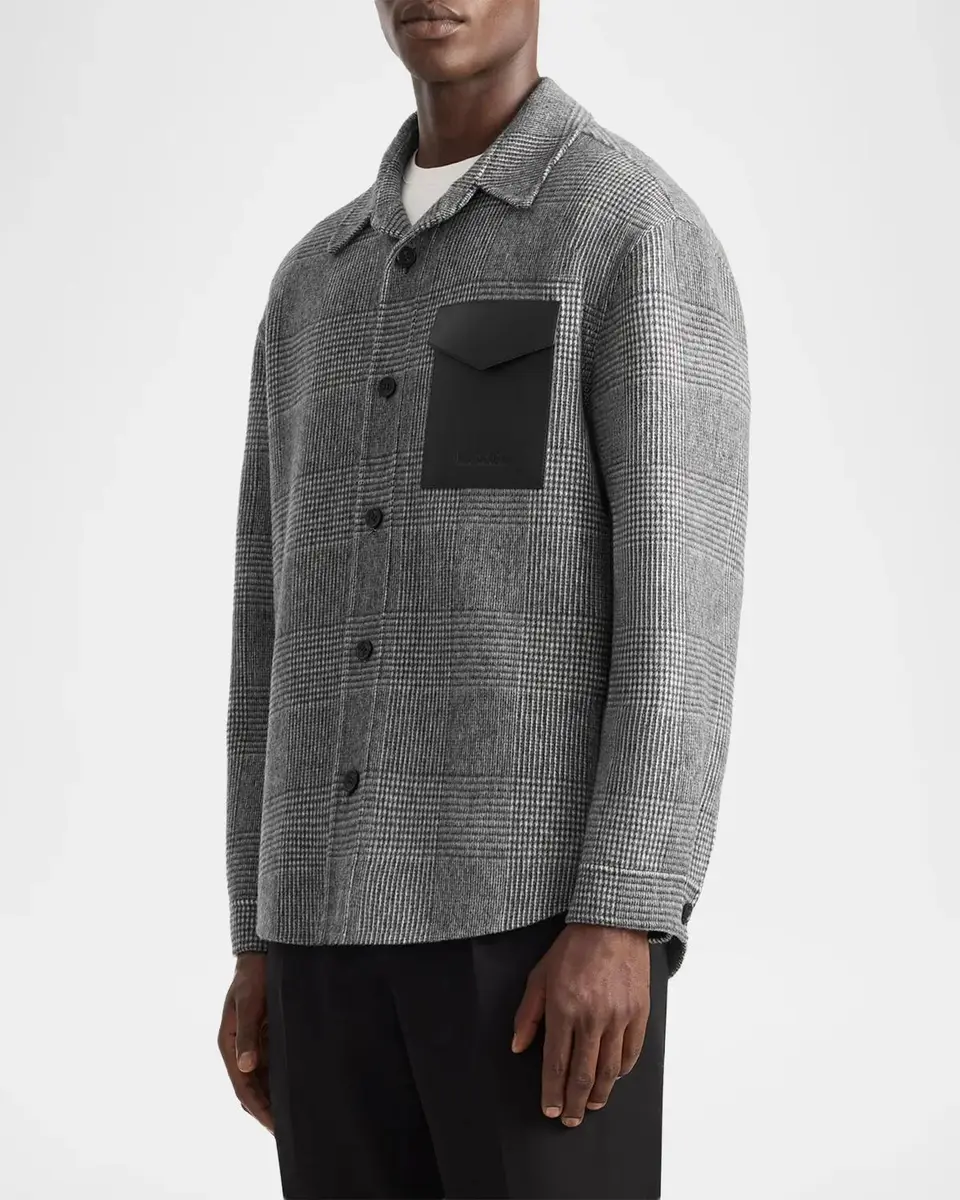 Mackage Men's Emmanuel Double-Face Wool Check Shirt Jacket | Thumbnail 4 Mackage Men's Emmanuel Double-Face Wool Check Shirt Jacket | Thumbnail 4