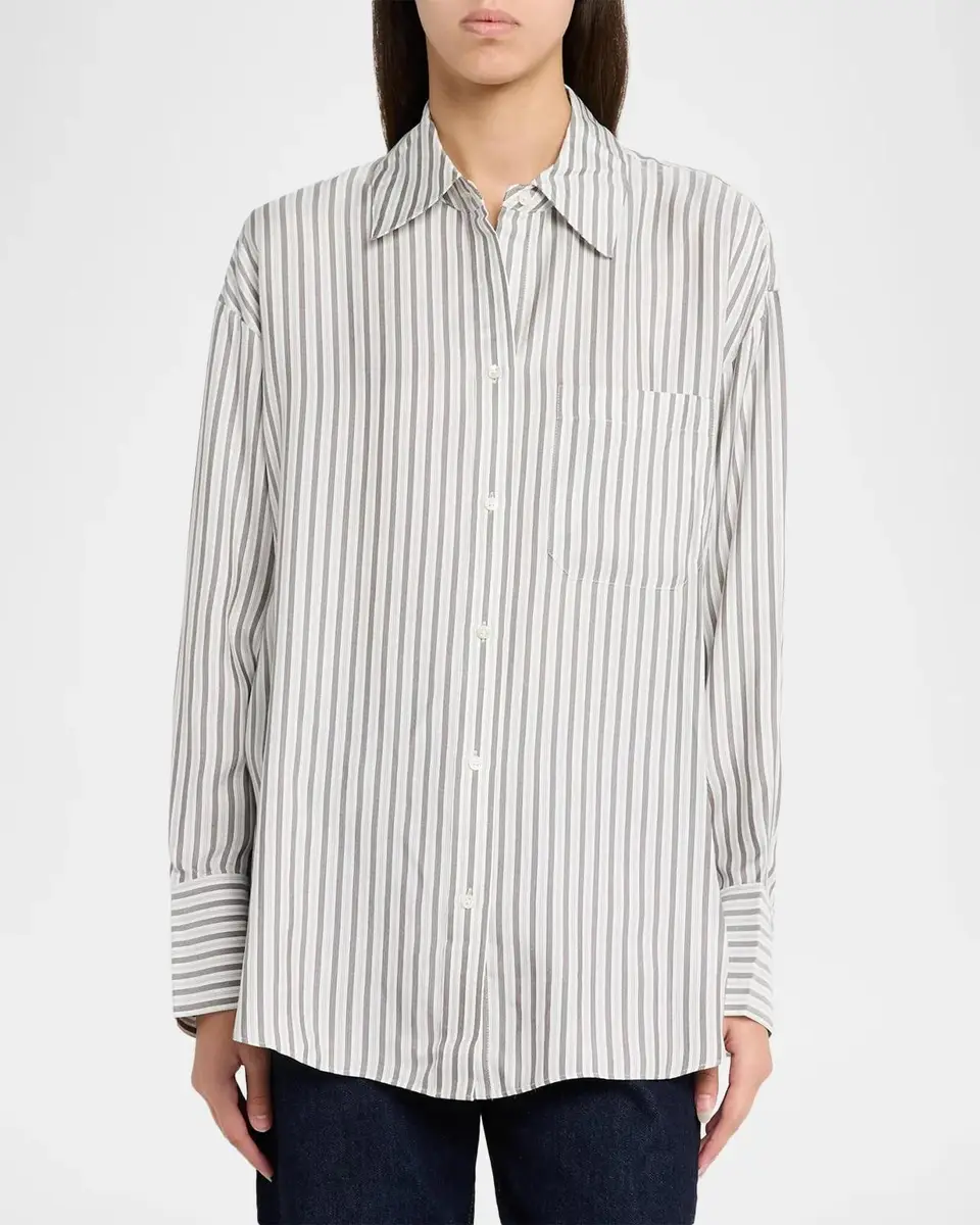 TWP Big Joe Striped Silk Shirt | Thumbnail 4 TWP Big Joe Striped Silk Shirt | Thumbnail 4