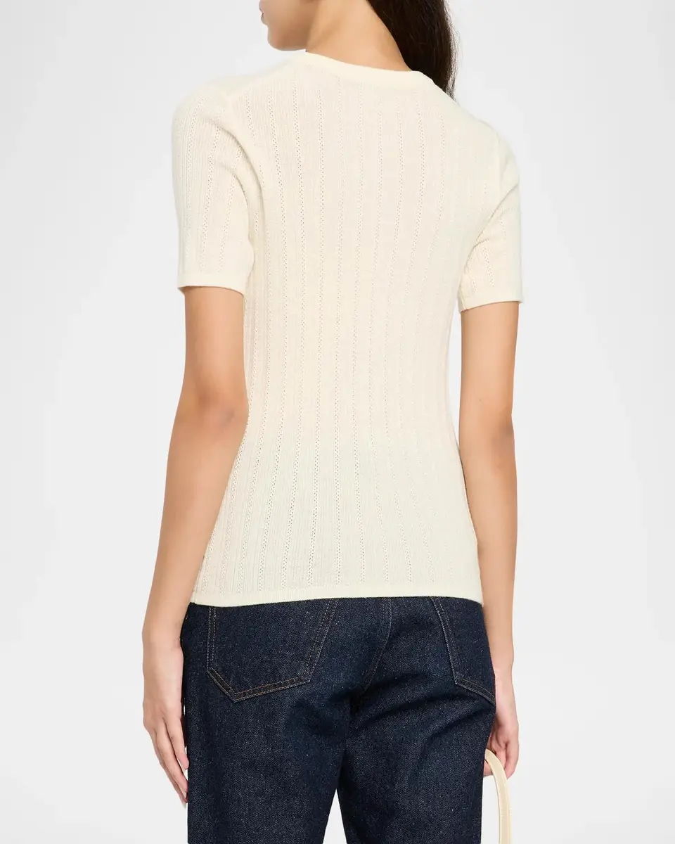 rag & bone Rhodes Wool Pointelle-Knit Top | Thumbnail 3 rag & bone Rhodes Wool Pointelle-Knit Top | Thumbnail 3