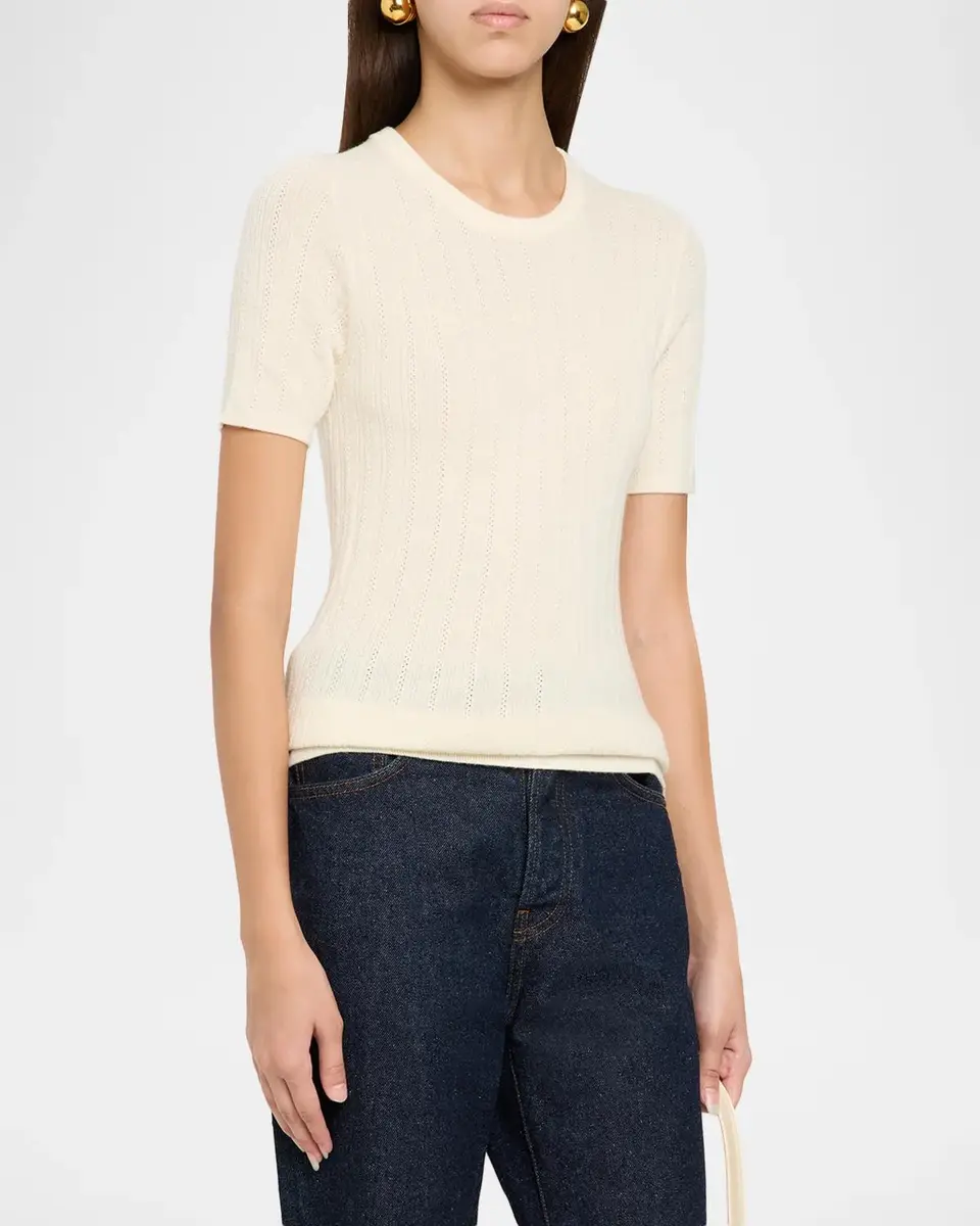 rag & bone Rhodes Wool Pointelle-Knit Top | Thumbnail 4 rag & bone Rhodes Wool Pointelle-Knit Top | Thumbnail 4