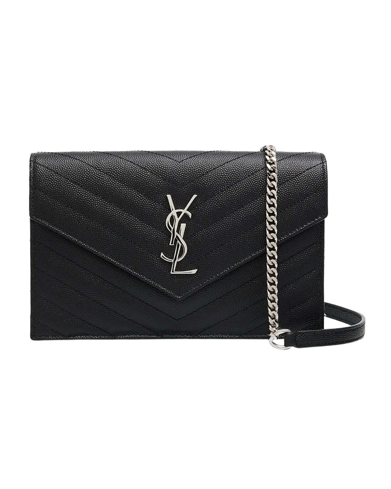 Saint Laurent YSL Quilted Pebbled Leather Crossbody Bag
