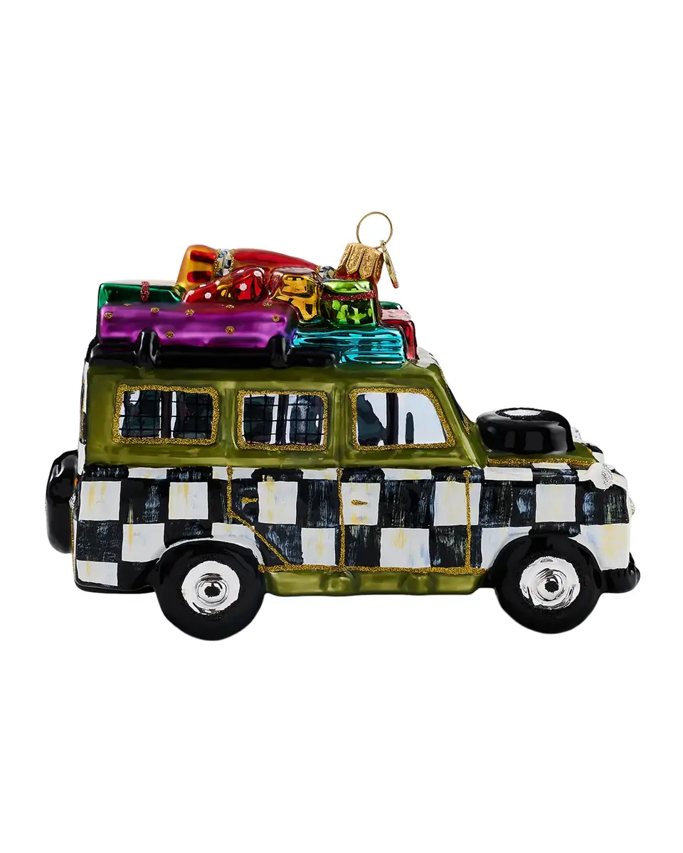 MacKenzie-Childs Christmas Vacation Car Glass Ornament | Thumbnail 2 MacKenzie-Childs Christmas Vacation Car Glass Ornament | Thumbnail 2