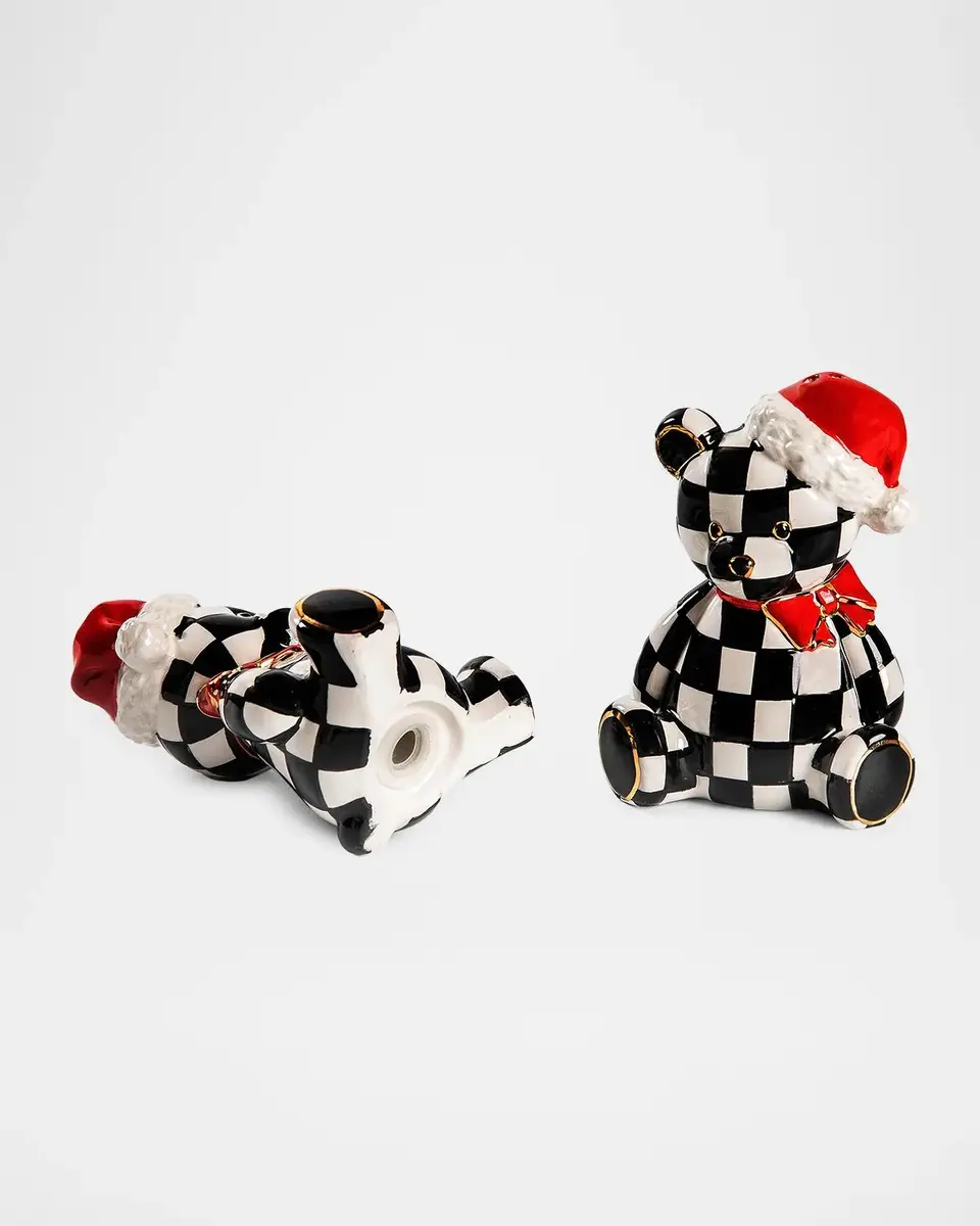 MacKenzie-Childs Courtly Santa Bear Salt & Pepper Shakers | Thumbnail 2 MacKenzie-Childs Courtly Santa Bear Salt & Pepper Shakers | Thumbnail 2
