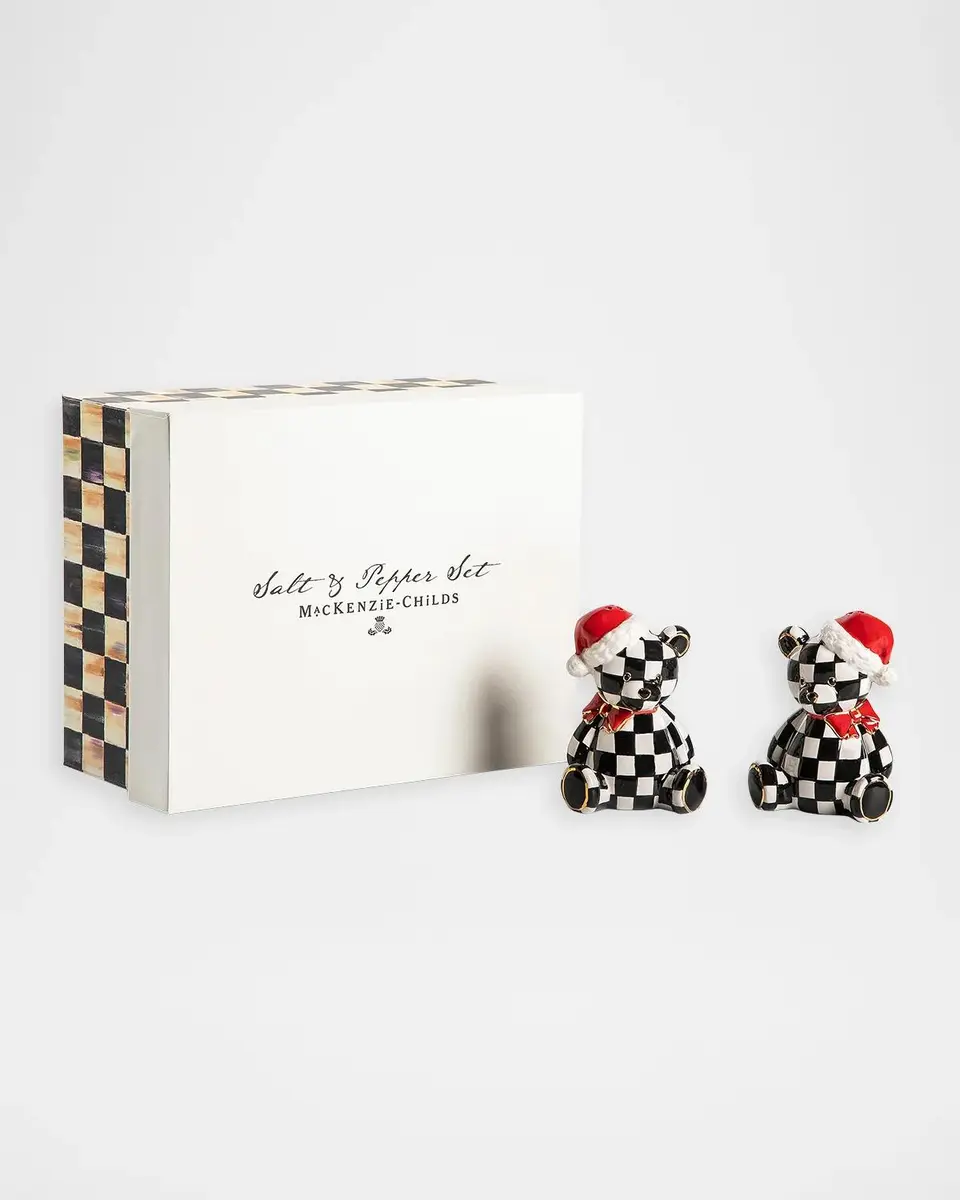 MacKenzie-Childs Courtly Santa Bear Salt & Pepper Shakers | Thumbnail 3 MacKenzie-Childs Courtly Santa Bear Salt & Pepper Shakers | Thumbnail 3