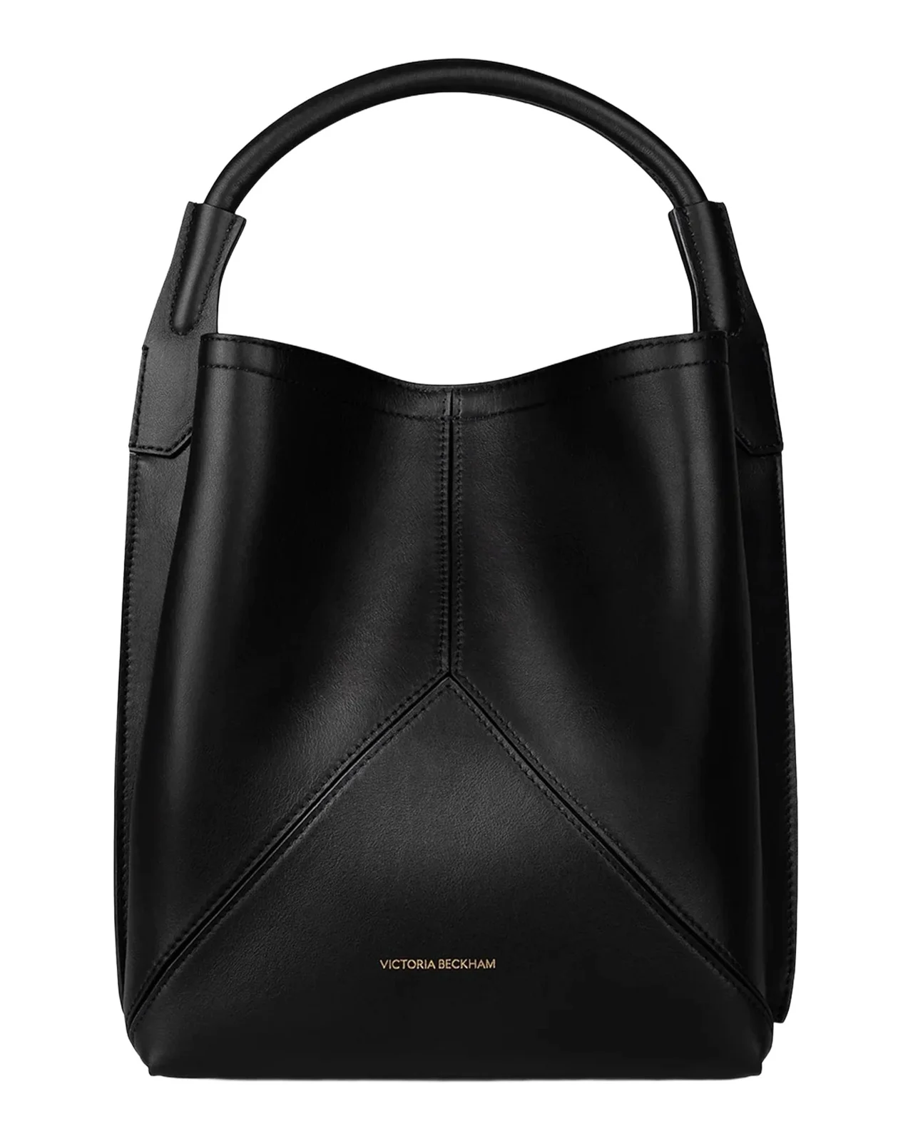 Victoria Beckham Logo Leather Bucket Bag