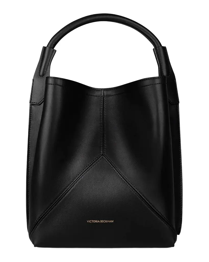 Victoria Beckham Logo Leather Bucket Bag