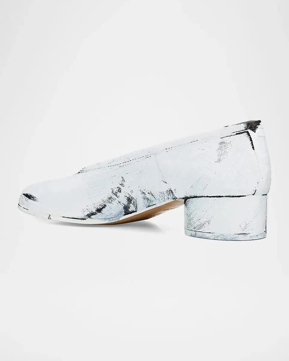 Maison Margiela 35mm Tabi Painted Leather Ballerina Pumps | Thumbnail 4