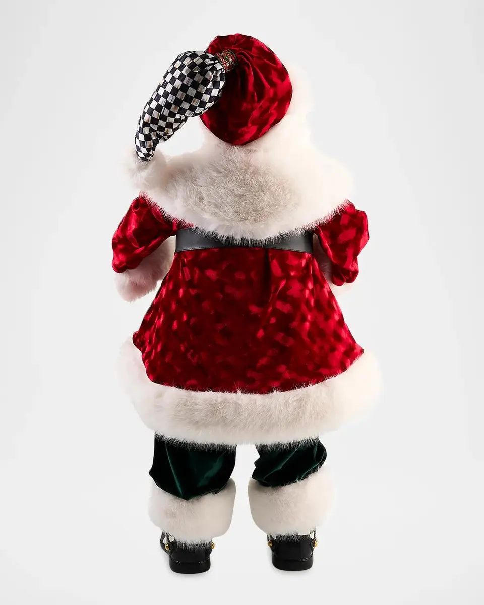 MacKenzie-Childs Animated Courtly Faux-Fur Santa Claus Figurine | Thumbnail 2 MacKenzie-Childs Animated Courtly Faux-Fur Santa Claus Figurine | Thumbnail 2