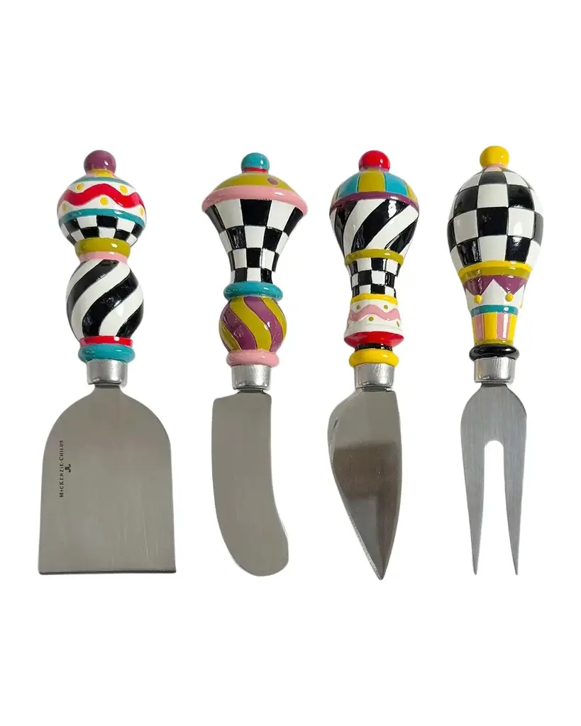 MacKenzie-Childs Jubilee 4-Piece Cheese Knife Set