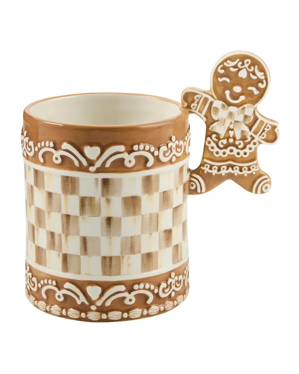 MacKenzie-Childs Mocha Check Coffee Cup | Thumbnail 3