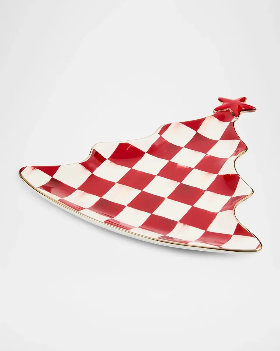 MacKenzie-Childs Cherry Check Ceramic Tree Tray | Thumbnail 2 MacKenzie-Childs Cherry Check Ceramic Tree Tray | Thumbnail 2