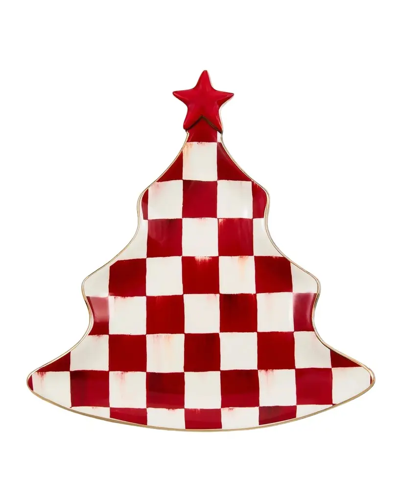 Cherry Check Ceramic Tree Tray Cherry Check Ceramic Tree Tray
