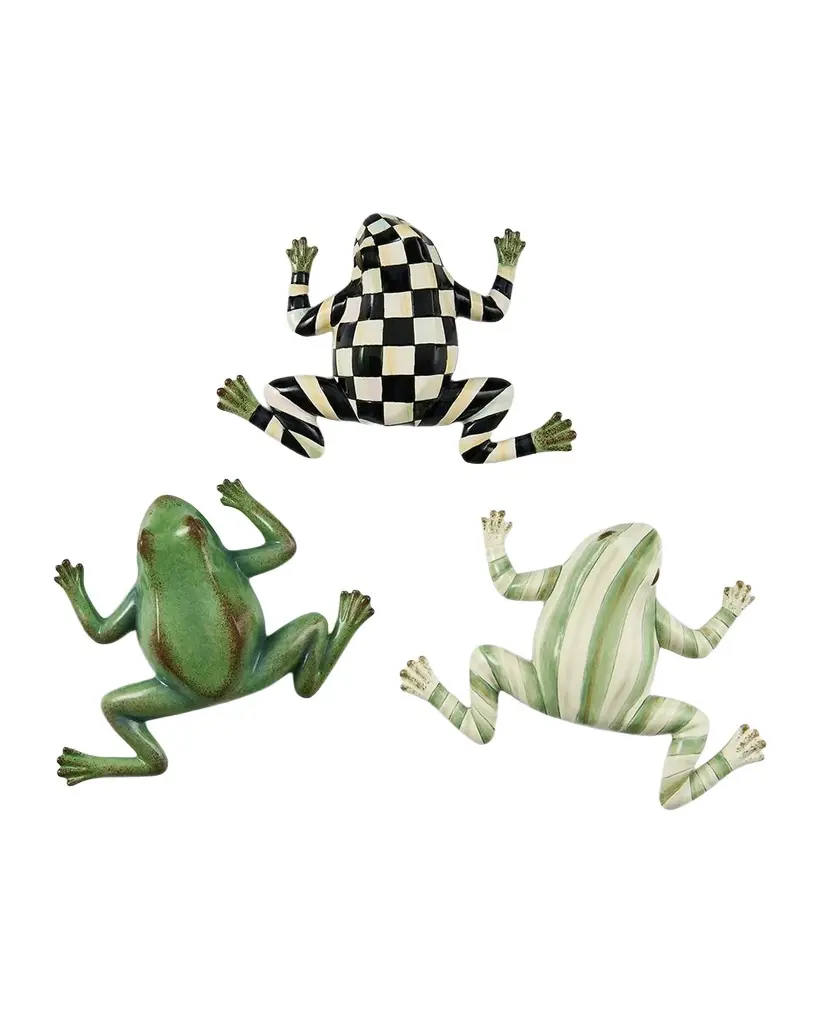 MacKenzie-Childs Courtly Frog 3-Piece Resin Wall Décor Set