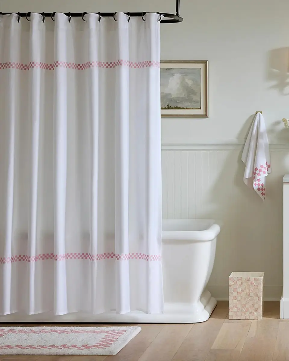 MacKenzie-Childs Signature Collection Check Shower Curtains, 72"L