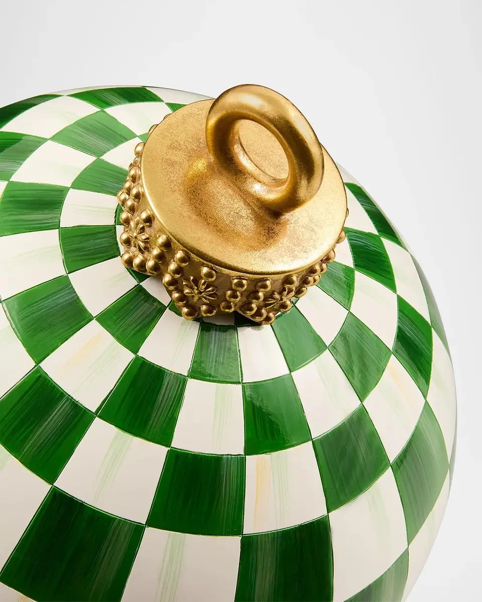 MacKenzie-Childs Green Check Large Tabletop Ornament | Thumbnail 2