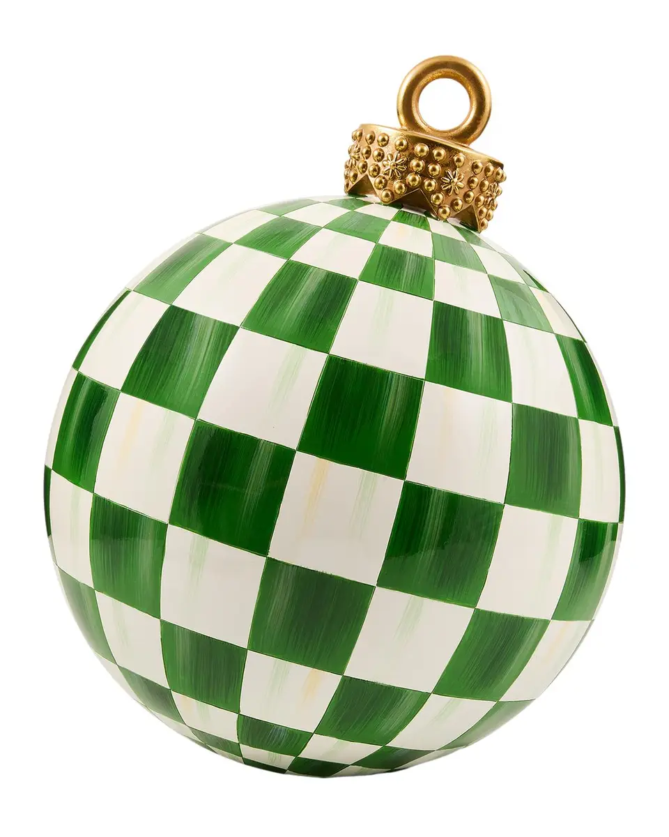 MacKenzie-Childs Green Check Large Tabletop Ornament | Thumbnail 3