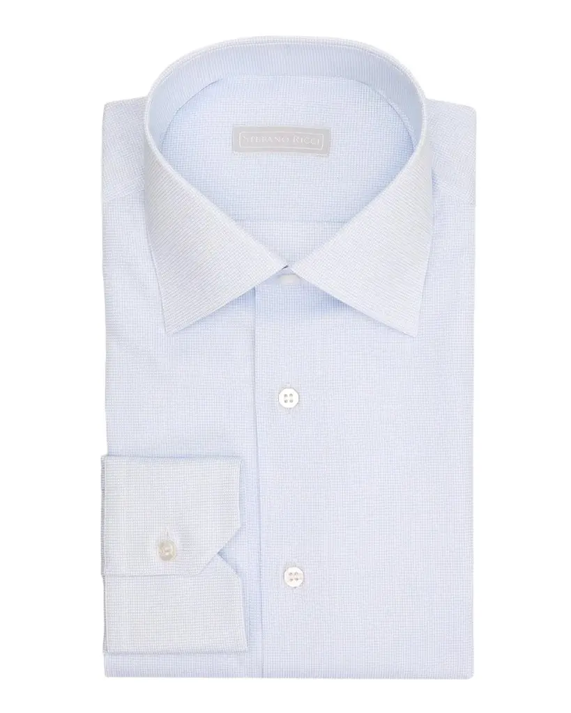 Men's Textured Solid Grid Check Dress Shirt Men's Textured Solid Grid Check Dress Shirt