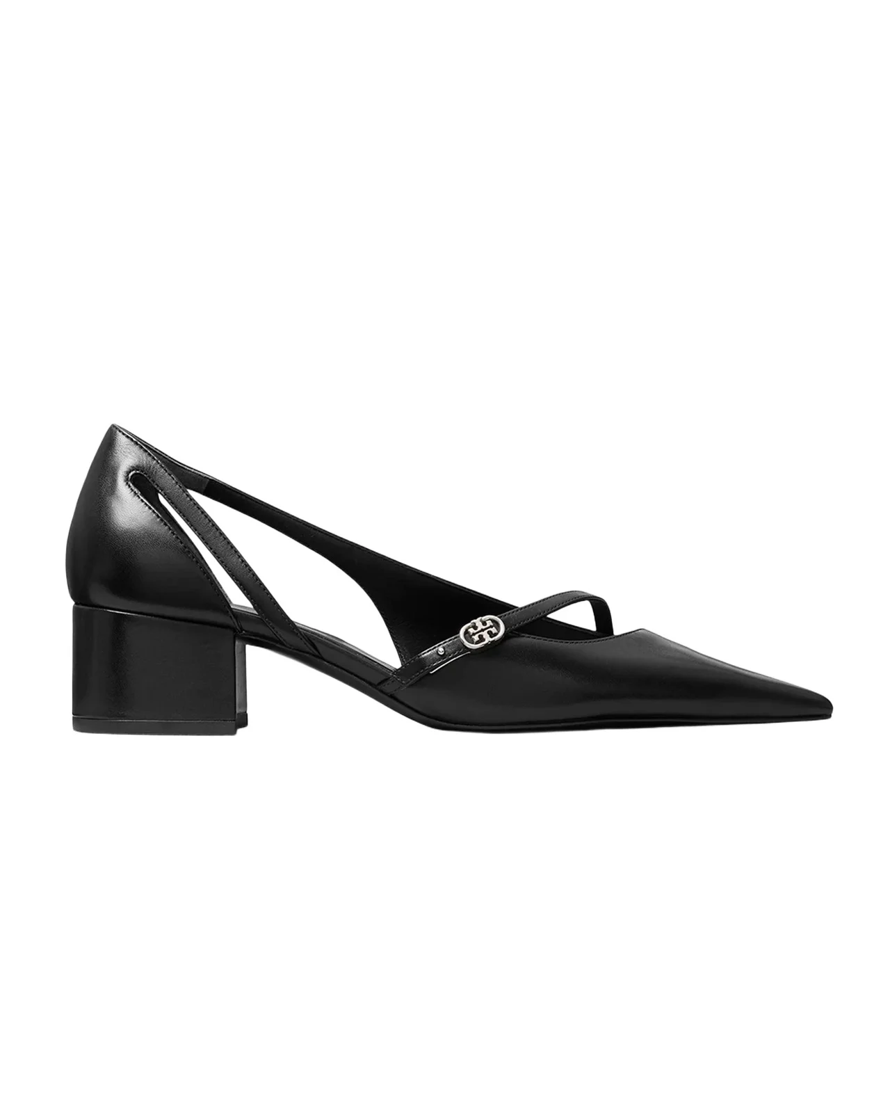 Tory Burch 45mm Double T Buckle Leather d 'Orsay Pumps