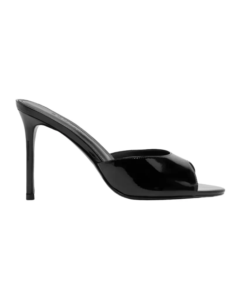 100mm Cloe Patent Leather Mules