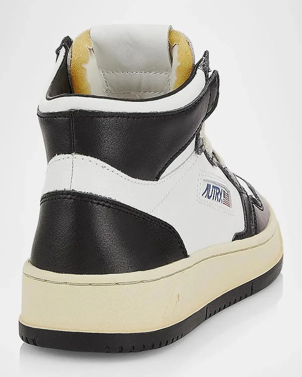 Autry Medalist Mid-Top Leather Sneakers | Thumbnail 3 Autry Medalist Mid-Top Leather Sneakers | Thumbnail 3