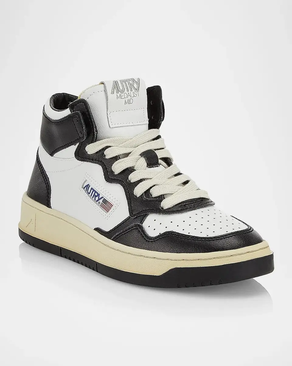 Autry Medalist Mid-Top Leather Sneakers | Thumbnail 8 Autry Medalist Mid-Top Leather Sneakers | Thumbnail 8