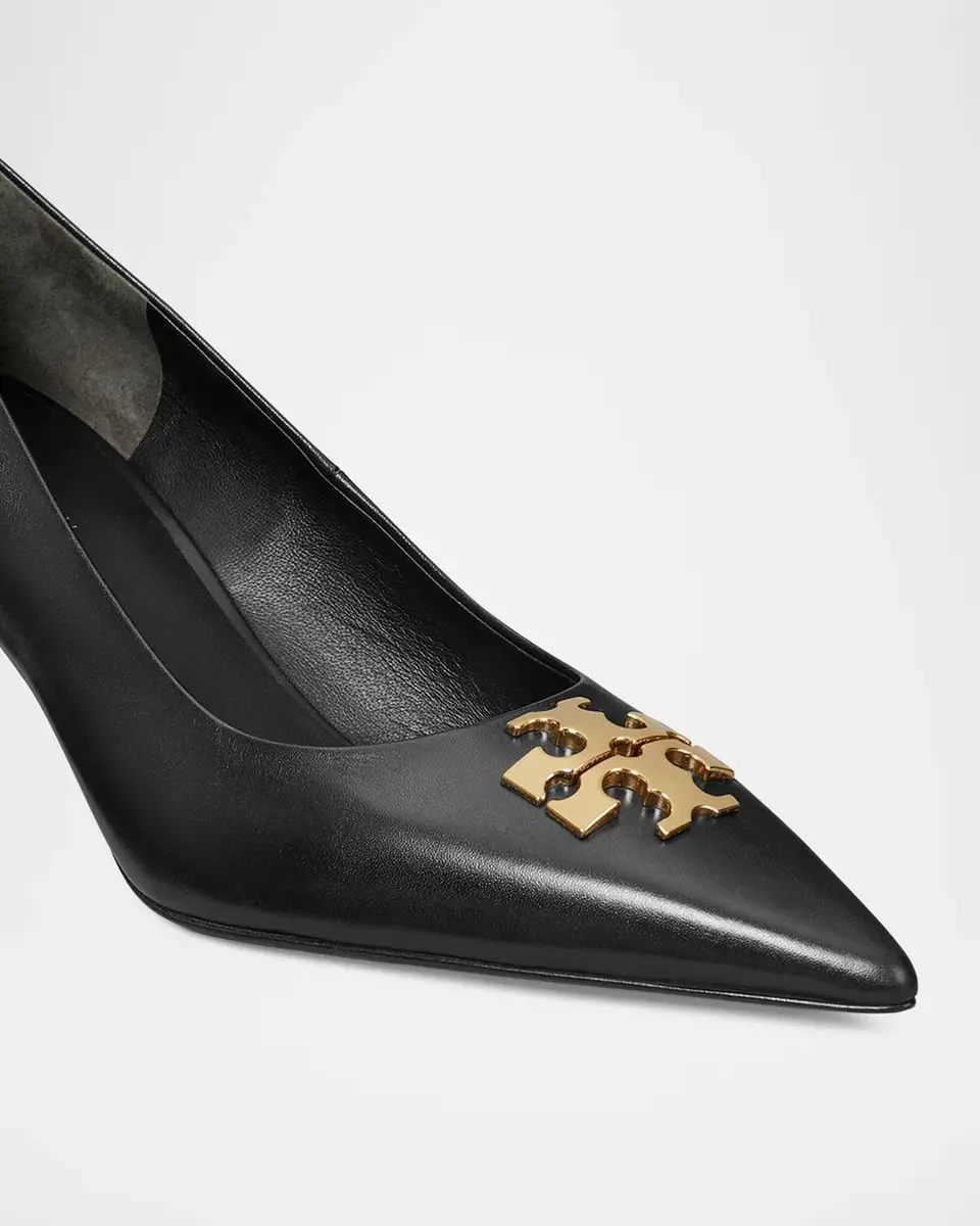 Tory Burch 65mm Charlie Double T Leather Pumps | Thumbnail 2 Tory Burch 65mm Charlie Double T Leather Pumps | Thumbnail 2