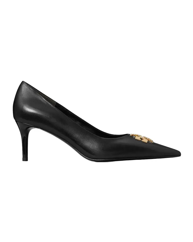 Tory Burch 65mm Charlie Double T Leather Pumps