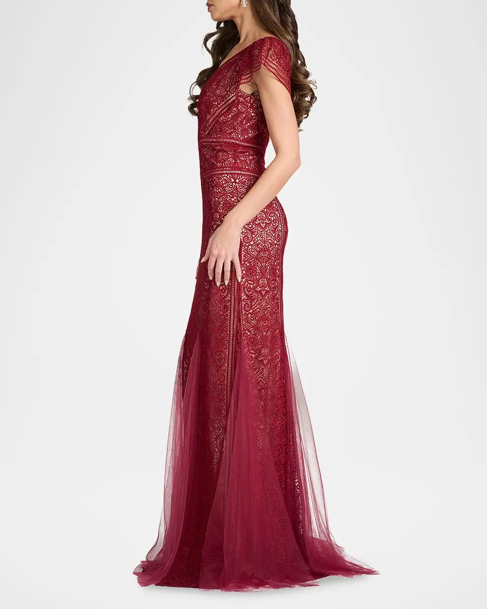 Tadashi Shoji Embroidered Lace Gown | Thumbnail 4