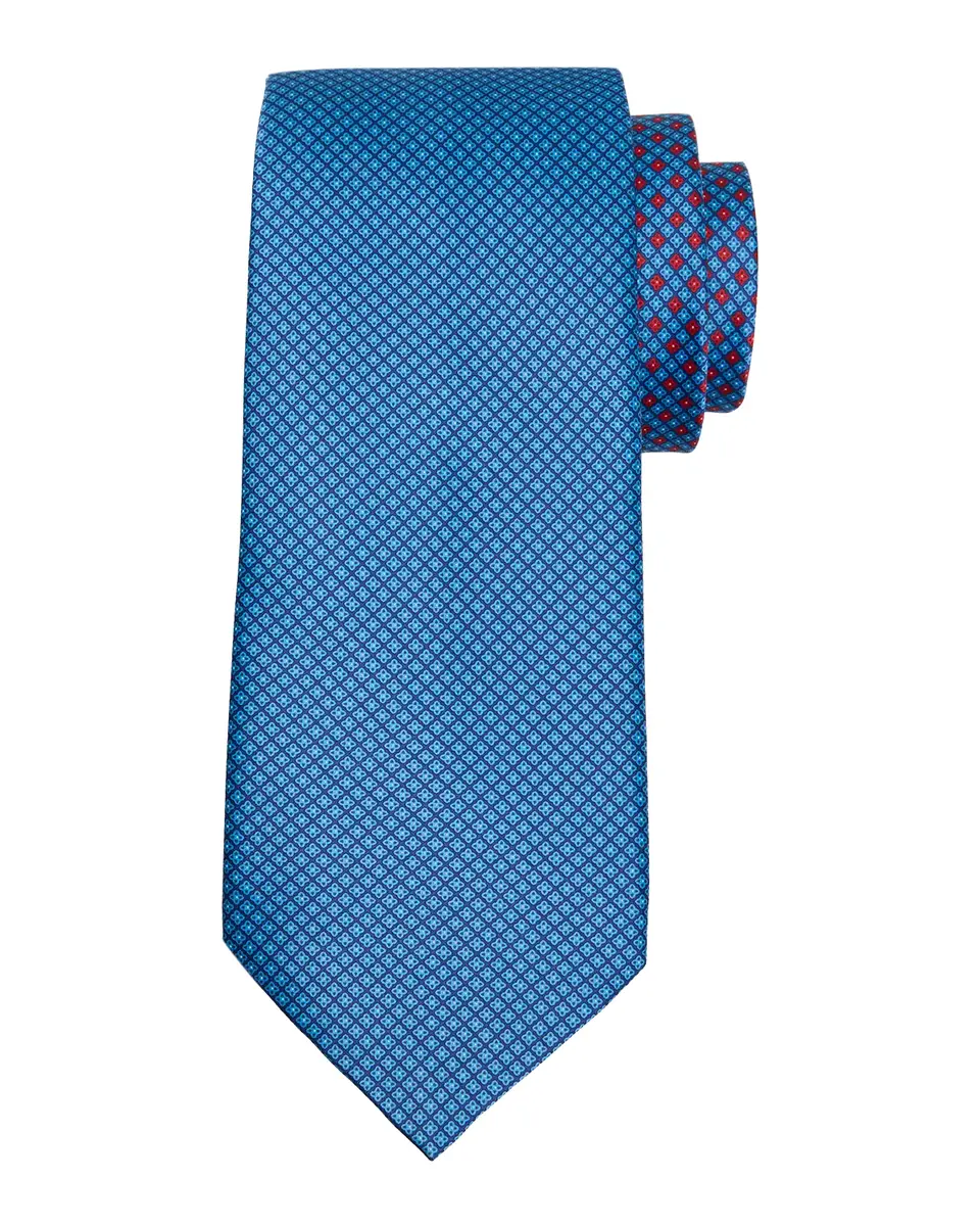 Stefano Ricci Men's Micro-Grid Silk Tie | Thumbnail 2 Stefano Ricci Men's Micro-Grid Silk Tie | Thumbnail 2