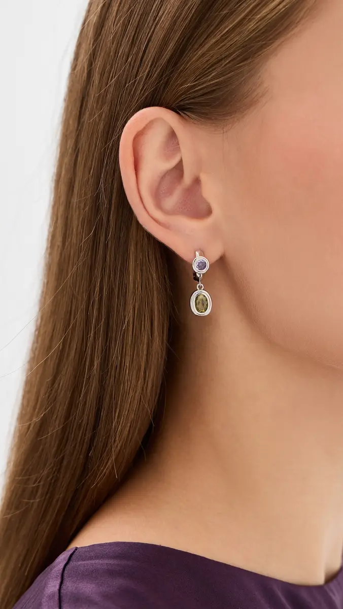 Luv AJ The Antoinette Stone Hoops | Thumbnail 3 Luv AJ The Antoinette Stone Hoops | Thumbnail 3