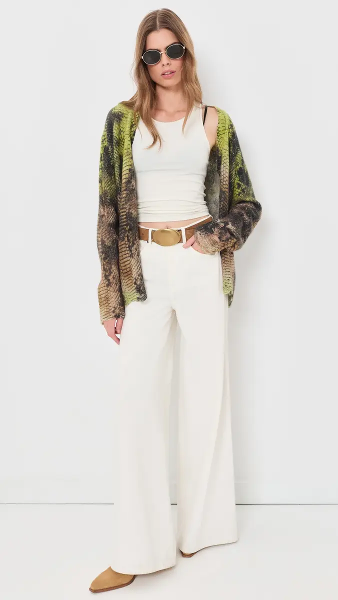 R13 Printed Boyfriend Cashmere Cardigan | Thumbnail 5 R13 Printed Boyfriend Cashmere Cardigan | Thumbnail 5