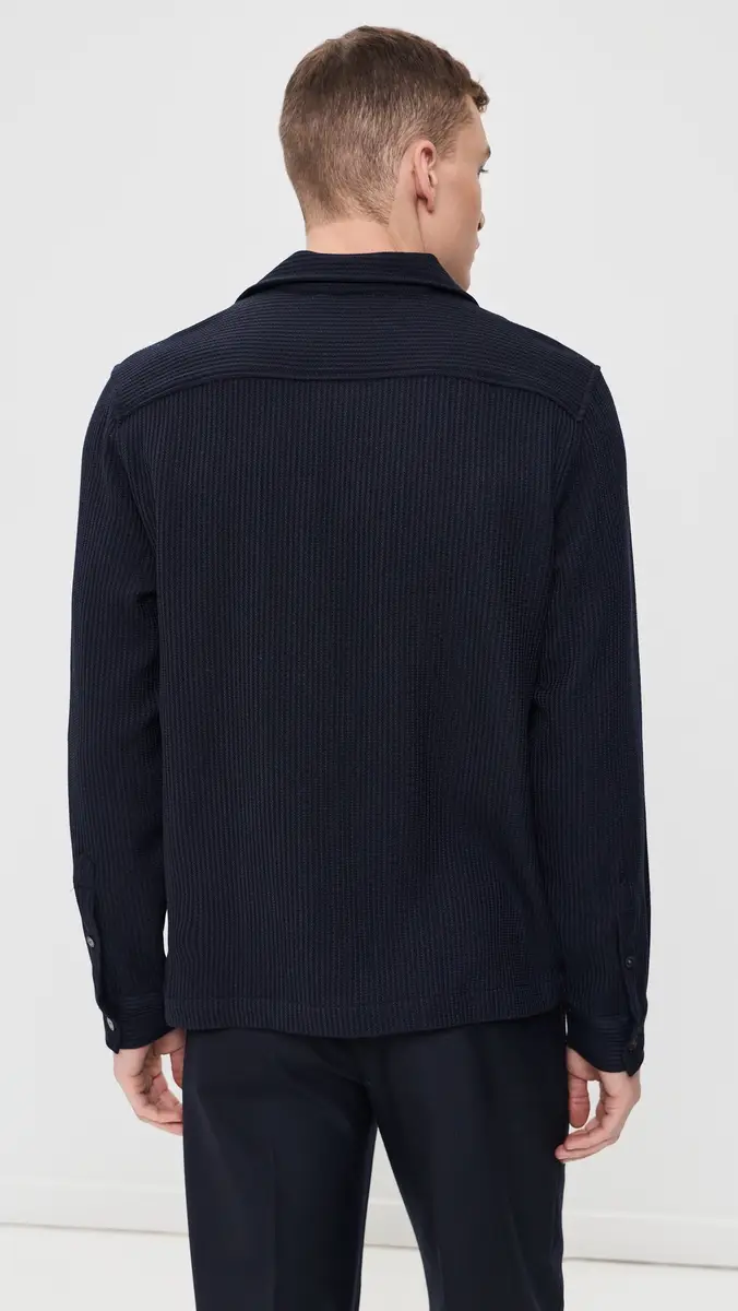 Frescobol Carioca Safra Wool Knitted Camp Collar Shirt | Thumbnail 3 Frescobol Carioca Safra Wool Knitted Camp Collar Shirt | Thumbnail 3