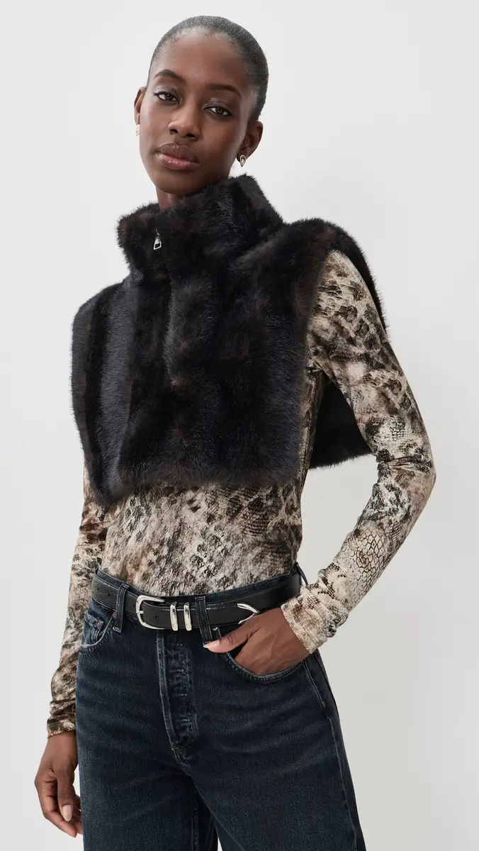 Apparis Jamie Shaved Faux Mink Dickey | Thumbnail 2 Apparis Jamie Shaved Faux Mink Dickey | Thumbnail 2