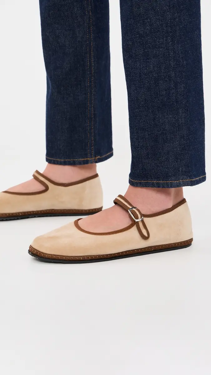 Vibi Venezia Velvet Mary Jane Flats | Thumbnail 3 Vibi Venezia Velvet Mary Jane Flats | Thumbnail 3