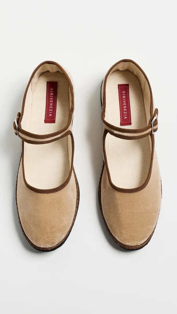 Vibi Venezia Velvet Mary Jane Flats | Thumbnail 5 Vibi Venezia Velvet Mary Jane Flats | Thumbnail 5